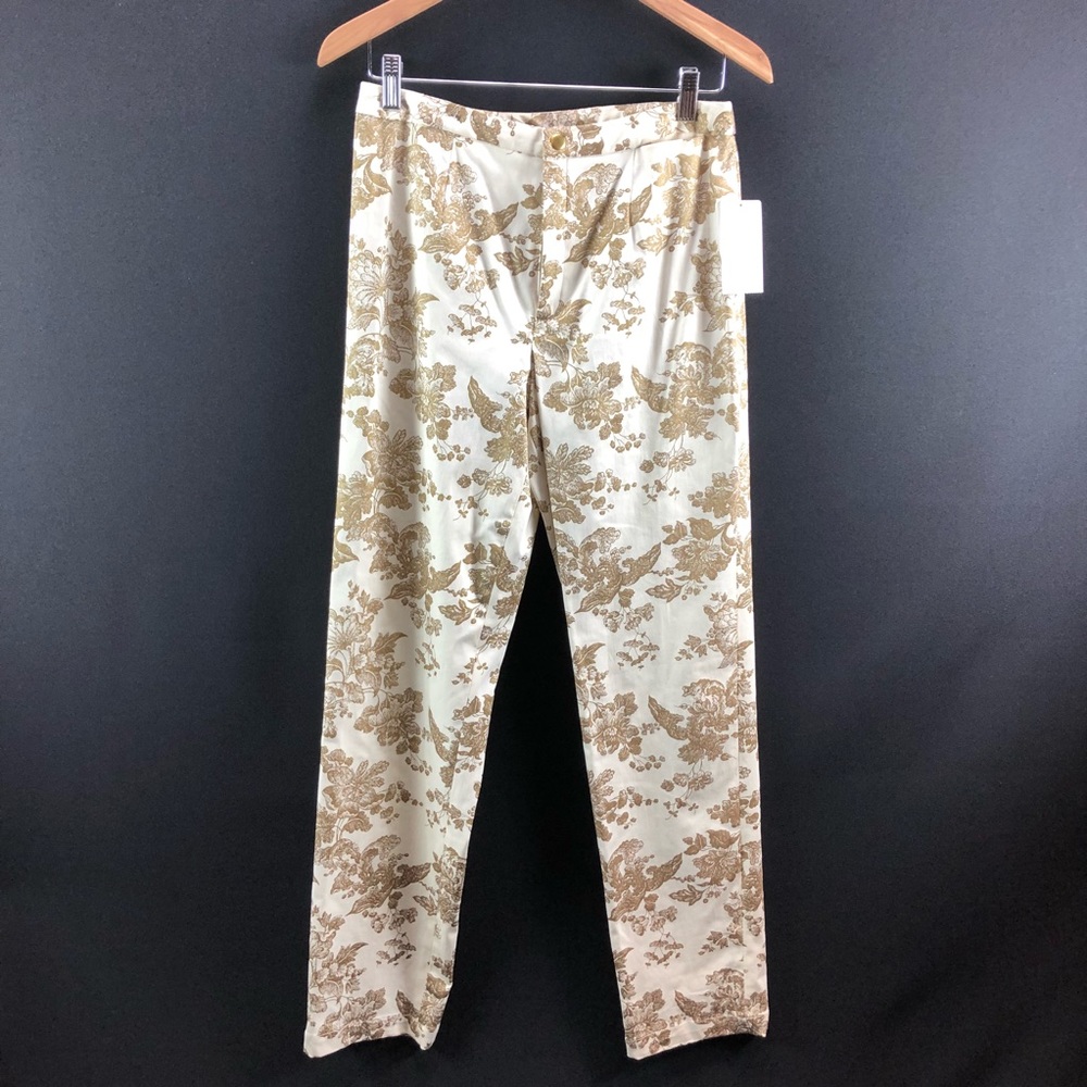 ⭐️🆕[Dana Buchman] Floral Jeans/ Slacks gold/ tan